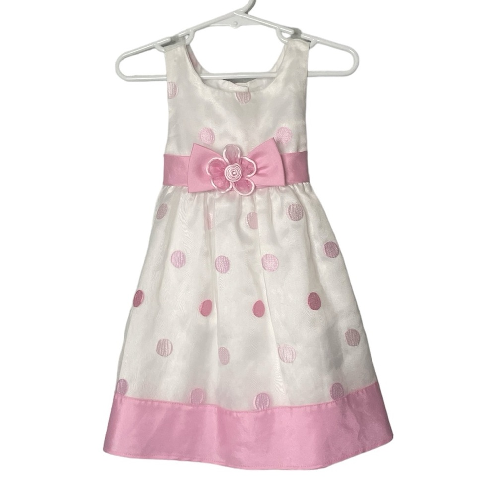 Easter Dress 2T Pink & White Bow Spring Summer